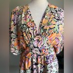 AX Paris  floral orange purple green v neck short sleeve romper 14 Photo 2