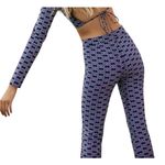 ZARA Kick Flare Crop Pants Purple Geometric Print Retro Style Extra Large XL Photo 2