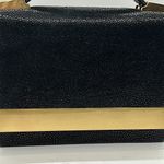 Brian Atwood Gorgeous Vintage Black Leather Evening Clutch Purse Bag ❤️❤️ Photo 10