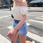 Brandy Melville High Waisted Molly Denim Blue Women's Shorts Photo 7