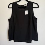 NWT J. Crew Factory Sz S Sleeveless Button Back Shell Tank Top Black BY429 Photo 4