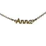 Marina De Buchi ANNA Personalized Lumiela Name Necklace Gold Tone 15” - 20” Photo 1