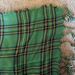 Charming Charlie Tartan Plaid Scarf Green Black Holiday Wrap Whimsygoth Shawl Photo 3