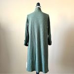 Simplicity  | Green Ribbed Roll Tab Knit Sweater Cardigan Sz L Photo 4