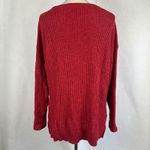 LRL Lauren Jeans Co. Ralph Lauren Red Cotton Knit Pullover Sweater Womens XL‎ Photo 3