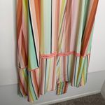 We Are LEONE Contrast Maxi Cardigan Striped Tie Dress Womens Large Medium Silk Pink Photo 4