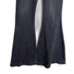 We The Free  Jeans Womens 26 Black Flare High Rise Button Fly Distressed Hem Boho Photo 3