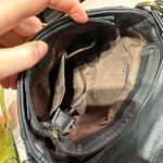 Vegan Leather embossed Adjustable Strap Purse Crossbody Sling Bag Black Small Photo 9