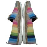 Anne Klein  iflex Shoes Womens 7.5 M Akzetta Colorful‎ Fabric Silver Toe Cap Zip Photo 4