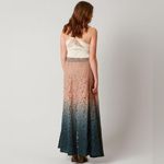 Gimmicks by BKE Gimmicks ombre lace button front maxi skirt teal peach women’s size large Photo 2