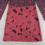 Boden Paisley Print Long Sleeve Cotton Dress Womens 4 Casual Purple Photo 3