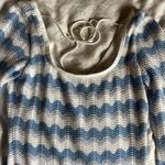 Hollister  blue and white long sleeve crochet mini dress Photo 3