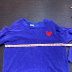 Sundry ‎ Heart Faux Sherpa Sweatshirt Cobalt Size 0/2 Photo 7