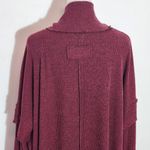 JODIFL Oxblood Ribbed Knit Pullover Size Large Oversized Burgundy Pullover Photo 5
