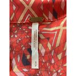 Free People Bright Red/Pink Boho Slouchy Sheer Hi Low Button Up Top S Photo 8