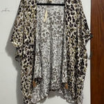 Mystree  Kimono Open Front Leopard Print Tassel One Size NWT‎ Photo 0