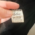 Vintage Fortune Black Lace Middle Camisole Lingerie 70s Style Top Size Small Photo 3