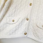 J.Crew NWT  Odette Cable-Knit Sweater Lady Jacket Cotton Blend Bouclé Ivory M Photo 6