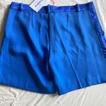 NEW Pinko Up junior ladies XXL side stripe satin pleated walking shorts NWD 29" Blue Size undefined Photo 3