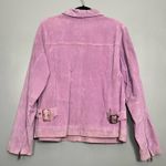 NWT Denim&Co Leather Suede Jacket Coat Lilac Purple Women’s Large Photo 1