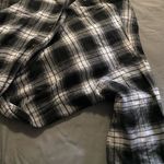 SheIn Black & White Plaid Batwing Button Up Shirt | Top Photo 3