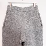 ZARA Wide Leg Ribbed Knit Thick Sweat Pants in Gray Winter Lounge Size Medium Photo 3