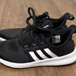 Adidas  Cloudfoam Black Sneakers with White Stripes Photo 0
