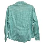 Riders By Lee Green & White Checkered Butyon Down Long Sleeve Shirt Photo 2