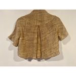 Womens Edun Boho Natural handwoven Rustic Cropped Cardigan Jacket Linen Cotton S Tan Photo 6