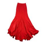 Loralie Maxi Skirt 12 Red Vintage Long Boho Festival Romantic Chic Photo 4