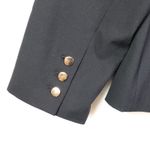 INC International Concepts Petite Black Blazer Gold Zip Pockets Button Size 16WP Photo 2