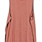 Color Thread Dusty Rose‎ Faux Suede High Neck Tunic Top Soft Girl Western Layering Size L Photo 0