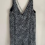 Womens Romper Size Medium Black White Print Strappy Shorts Lined Tank Cross Back Photo 5