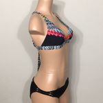 Jessica Simpson triangle feather print bikini. M-top/L-bottom. NWT Photo 3