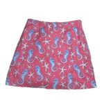 Vineyard Vines  Cotton Blend Pink Blue White Seahorse Starfish Skirt Size 6 Photo 4