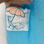 Vintage Adrian Roberts terry cloth beach scene accent pocket 80s 90s house dress Size L Photo 1