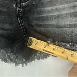 Distressed Jean Shorts Mid Rise Womens Large Black Photo 2