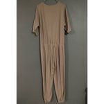 Zenana Outfitters Plus Size Jogger Jumpsuit Brown Long Sleeve Elastic Waist Chic 1X Photo 6
