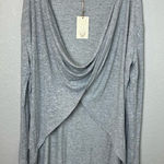 BNWT! Joyfolie Chic Gray Women's Drape Faryn Blouse Size XL Photo 0