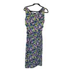 ZARA  floral Ruched Sleeveless Midi Dress Size M Photo 1