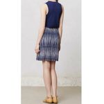 Deletta Anthropologie Janie Jersey Dress Blue Motif White Women’s Medium Photo 3