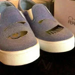 Chiara Ferragni Denim Sneakers Blue Size 5 Photo 4