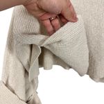 ASOS Ecru Knit Boxy Drop Sleeve Ribbed Long Crop Sweater Cotton Blend Size 4 Photo 8