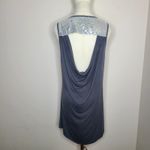 POL Silver Sequin Open Back Grey Boho Chic Swing Tank Size M Photo 4