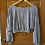 Urban Outfitters  Out From Under Small Women's Lounge Purple Long Sleeve Crop Top Photo 3