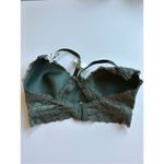 Aerie Size 34D  Real Happy Wireless Green Lace Trim Bra Photo 1