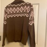 Woven Heart  Brown medium winter sweater Photo 7
