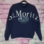 CONEY ISLAND PICNIC ST. MORITZ PREMIER SKI CLUB & RESORT GRAPHIC SWEATSHIRT NAVY Blue Photo 0