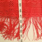 London Times Dress Women Size 12 Red Sleeveless Round Neck Midi Crochet Style Photo 7