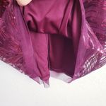 Vince Camuto Burgundy Plum Sequin Sleeveless Cocktail Mini Dress Photo 5